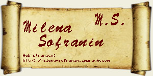 Milena Sofranin vizit kartica